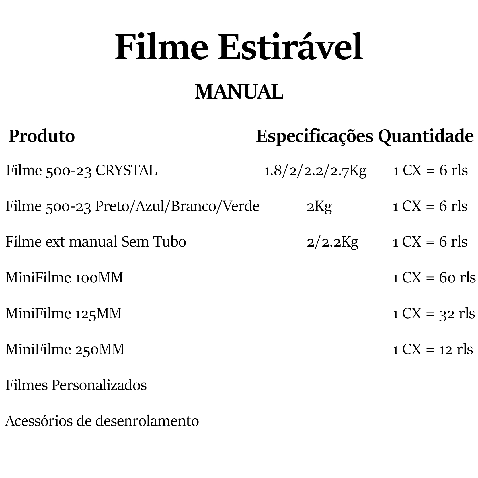 Manual Stretch Film